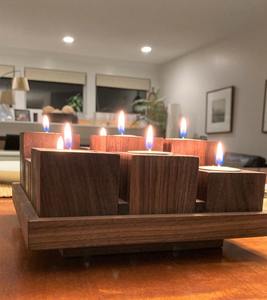 Porte-bougie en bois poli à la main, fourni directement par l'usine, pour une décoration minimaliste de la maison, disponible au prix d'usine - Product Image 4