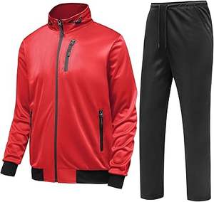 Chándal de entrenamiento de invierno con estilo para hombre, conjunto de 2 piezas de alta calidad, conjunto de chándal atlético con cremallera completa, manga larga de talla grande - Product Image 2