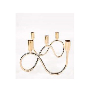 High Quality Silver Metal <b>Candelabra</b> with Texture New Design for Home Events and Christmas Easter Decor - Product Image 3