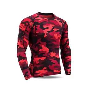 Sublimación digital Impresión de camuflaje Buena calidad Camisa de compresión de manga larga Bjj MMA Fighting Gear Rash Guard - Product Image 1