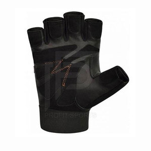 Unisex Black Brown Polyester Leather <b>Fitness</b> <b>Gloves</b> for Sports Exercise Weight Lifting Gym Training Bodybuilding Workout - Product Image 3