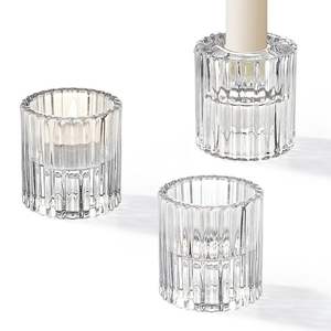 Oyster en verre transparent photophore bougeoir verre photophore votif pour anniversaire de mariage - Product Image 2