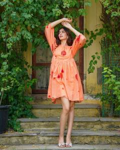 Handmade Cotton Indian Summer <b>Dress</b> Stylish <b>Floral</b> Printed Bride Gift Personalized Woman Fashion <b>Short</b> Party Wear Sweet for - Product Image 4