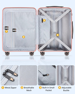 MGB Brand <strong>Light</strong> <strong>Weight</strong> Durable Fashion Style 20-Inch PP Material Cabin <strong>Suitcase</strong> TSA Lock 360 Silent Universal Wheel Waterproof - Product Image 5