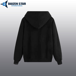 Men's Winter Pullover Hoodie 100% Cotton Eco-Friendly Breathable Windproof Solid Custom Front Logo 300 Grams 420 Grams 500 Grams - Product Image 2