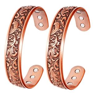 Fancy Magnetic <b>Copper</b> Bracelet with Steel Wire Wearing It Has Health Benefits Magnetic Therapy <b>Copper</b> Cuff Bracelet - Product Image 2