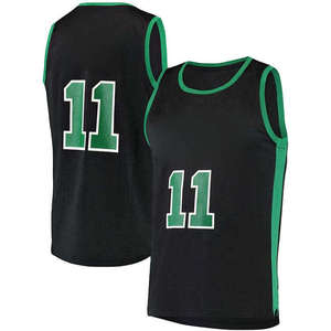Custom Basketball Jersey 11 Green Number Black Sleeveless Tank Top Unisex Breathable Polyester Sportswear All Seasons Sinewy - Product Image 1