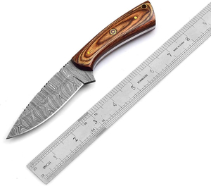 Cuchillos de Caza de Acero de Damasco, Cuchillo de Hoja Fija, Cuchillos de Caza de Acero de Damasco Hechos a Medida, Hojas Fijas con Venta al por Mayor - Product Image 1