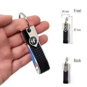 Porte-clés de luxe en carbone Elite Alfisti avec logo Alfa Romeo noir et housse de clé de voiture argentée pour BMW Tiguan et Rio - Product Image 2