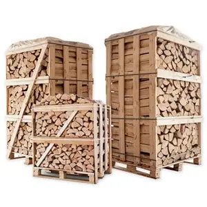Leña dividida seca de alta calidad, horno de leña seca en bolsas, madera de fuego de roble, 18-26 troncos, 25 cm de ancho, 53 cm de altura, 38 cm de profundidad