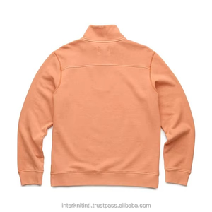 Sweat-shirt à demi-zip surdimensionné en coton épais de qualité supérieure pour homme, streetwear, tricoté, manches longues, unisexe, sweat-shirts personnalisés - Product Image 6