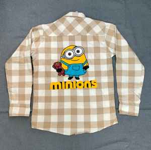 เสื้อเชิ้ตผ้าฝ้ายสักหลาดทันสมัยสำหรับเด็กผู้ชายสไตล์สบายๆตลอดทั้งวันสำหรับการเดินทางไปโรงเรียนช่วงเวลาพิเศษ - Product Image 1