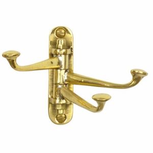 Ganchos de Pared Clásicos de Latón Macizo Ecológicos que Brindan Soporte Duradero para los Artículos Esenciales Diarios en Interiores Residenciales y de Hostelería - Product Image 3