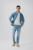 Blouson en jean d'hiver pour homme 2025 – Coupe ajustée décontractée, grandes tailles, personnalisable, imperméable, réversible, respirant, écologique, séchage rapide