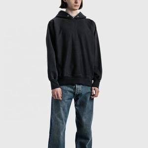 Fabricant de sweats à capuche en coton uni sur mesure Streetwear 100% Sweats à capuche en molleton pour hommes Sweats à capuche lourds avec logo - Product Image 5