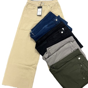 Jeans à jambes larges pour femmes, composition en coton, prix de gros du fabricant du Bangladesh, haute qualité - Product Image 1