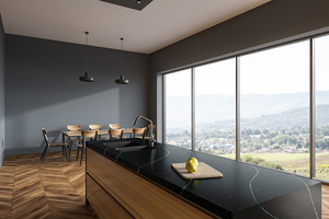 Plans de travail personnalisés pour cuisines et salles de bain en quartz Calacatta, comptoirs préfabriqués en pierre de Carrara Calacata pour projets hôteliers - Product Image 3