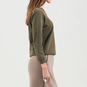 Sweat-shirt personnalisé pour femme, col rond, en polaire épaisse, imprimé sur le devant, mode d'hiver, personnalisation de votre logo - Product Image 4