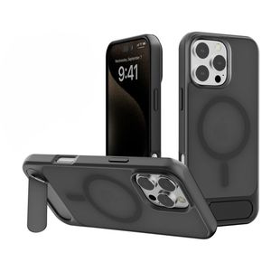 Custodia sottile antiurto con finitura opaca magnetica con cavalletto invisibile, per Iphone 16 Pro Max - Product Image 1
