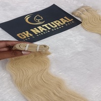 Ekstensi rambut India kualitas Premium pirang 613 bebas kutu dan rambut berwarna bebas kimia Donner tunggal