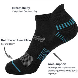 Calcetines atléticos hechos a medida para correr y entrenar Tela transpirable ligera con logotipo OEM para uso a granel - Product Image 3