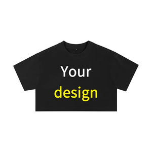 T-shirt décontracté d'été personnalisé en coton et fibre de bambou, col rond, manches courtes, pour femme, anti-rétrécissement, avec impression photo ou logo DIY - Product Image 3