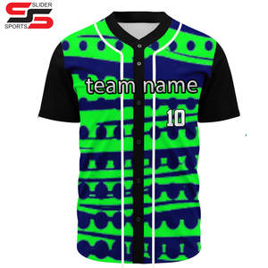 Wholesale Blank Baseball Shirt Sublimation Mesh Print Teams Uniform Men Custom Embroidery Gradient Color Baseball Jerseys - Product Image 1
