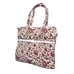 Sac à dos pour ordinateur portable en coton élégant et de qualité supérieure, avec poche latérale, poignée souple faite à la main, imprimé floral à la main, protection pour ordinateur portable - Product Image 5