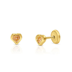 Boucles d'oreilles en laiton de conception religieuse à la mode avec coeur CZ Stone Rhodium et placage d'or pour les fêtes - Product Image 5