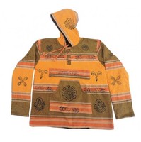 Veste à capuche 100% coton faite à la main, doublure polaire, design à motifs carrés, placage écologique, réutilisable, origine Népal, plusieurs couleurs
