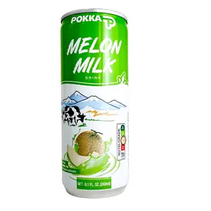 Lait aromatisé au melon Pokka aromatisé délicieusement aux fruits de Singapour 240ml avec 24 mois de durée de conservation dans l'emballage de boîte