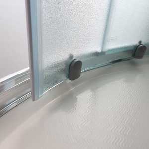 Box Doccia Semicircolare Genoa 80x80 6mm in Vetro Satinato, Accessorio Moderno per Bagno - Product Image 6