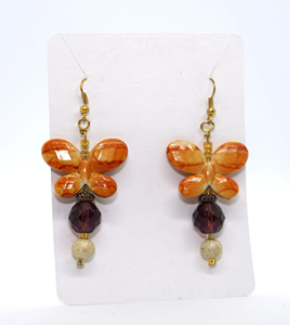 Pendientes de tuerca con cuentas de resina para mujer, diseño hueco redondo con patrón geométrico para pendientes de aniversario o regalo - Product Image 4