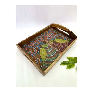 Elegante bandeja de servicio de madera con gráficos impresos personalizados para diseño impreso de hospitalidad para desayuno, cena o Decoración de mesa - Product Image 6