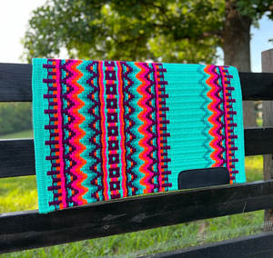 Western Show Horse Saddle Blanket Diseño de Nueva Zelanda Manta de sillín de lana hecha a mano Top Wool Saddle Pad Size - Product Image 5