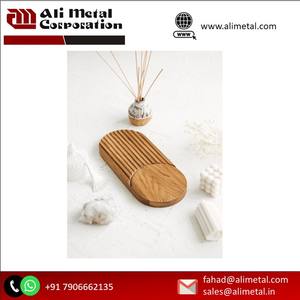 Bandeja de servicio de madera de diseño moderno personalizada, juego de tazas y cuencos de té para bodas y otras ocasiones - Product Image 4