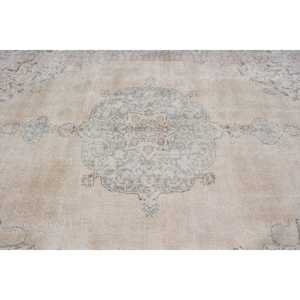 Alfombra Turca de 8.4x11.7 pies, Alfombra Vintage con Estampado Animal Azul, de Lana - Product Image 4