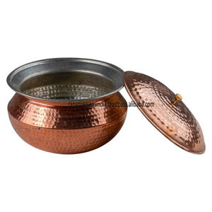 Best Selling Brass Handi Bowl With Lid Traditional <b>Serving</b> <b>Dish</b> for <b>Curries</b> And Gravie Elegant Tableware Perfect for Home & Gift - Product Image 5