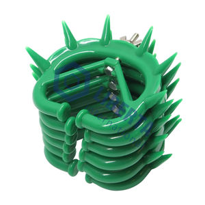 6ชิ้นชุดลูกวัวลูกวัวพลาสติกสีเขียวขนาดใหญ่95X75มม. ป้องกันการดูดปศุสัตว์เครื่องมือหย่านมลูกวัว - Product Image 4