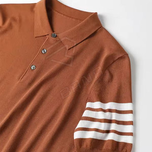 Breathable High Quality Men's for Shirts Knitted Custom Design Short Sleeve Summer Casual T-Shirts Customizable Sizes Logo OEM - Product Image 2