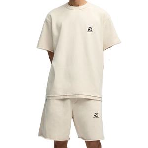 Ensemble de t-shirts d'été décontractés américains personnalisés en coton pour hommes, pantalons à manches courtes respirants avec coupe ample à la mode pour les couples - Product Image 5