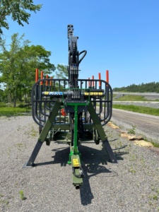 ACHETER un nouvel équipement forestier Tracteur agricole Remorque PTO Hydraulique Remorque de chargement de bois Remorque à bois Wagon à bûches avec Grue Grappin - Product Image 4