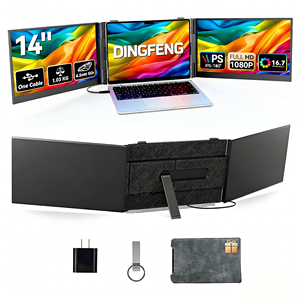 จอภาพพกพา IPS ขนาด 14 นิ้ว แบบ USB-C ขยายหน้าจอแสดงผล Full HD พร้อมลำโพง<span class=keywords><strong>ใน</strong></span>ตัว สำหรับธุรกิจ เล่นเกม เชื่อมต่อแบบ Plug and Play ใช้งานกับมือถือ - Product Image 1