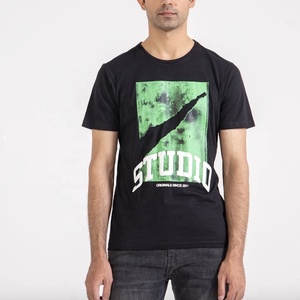 Haute qualité 100% coton hommes sérigraphié Slim Fit col rond 160g Jersey Premium Fitness T-Shirts Anti-boulochage Anti-rétrécissement - Product Image 1