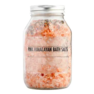 100% 天然浴粗粉色喜马拉雅盐皮瓶浴盐喜马拉雅岩盐散装