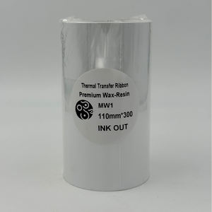 Guangdong Hangzhou fournisseur 110x300 110mm X 300m Premium 110 <span class=keywords><strong>300</strong></span> Ttr imprimante d'étiquettes noires impression ruban de cire de transfert thermique - Product Image 5