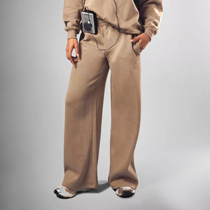 Vente en gros de pantalons de survêtement décontractés d'hiver pour femmes Polyester/coton de haute qualité polaire dentelle style Hip Hop surdimensionné - Product Image 4