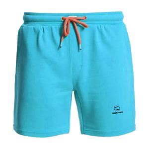 Pantalones cortos de lana 100% de algodón lisos para hombre, pantalones cortos de moda esenciales para hombre con cintura elástica, pantalones cortos informales de lana personalizados para hombre - Product Image 1
