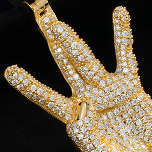 Pendentif personnalisé haut de gamme en alliage plaqué or, style hip-hop, pour homme, serti de diamants CZ - Product Image 3