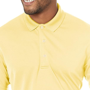 Golf de alta calidad para hombres para camisas hecho a medida al por mayor nuevo diseño patrón sólido que absorbe la humedad poliéster tejido deportivo - Product Image 5